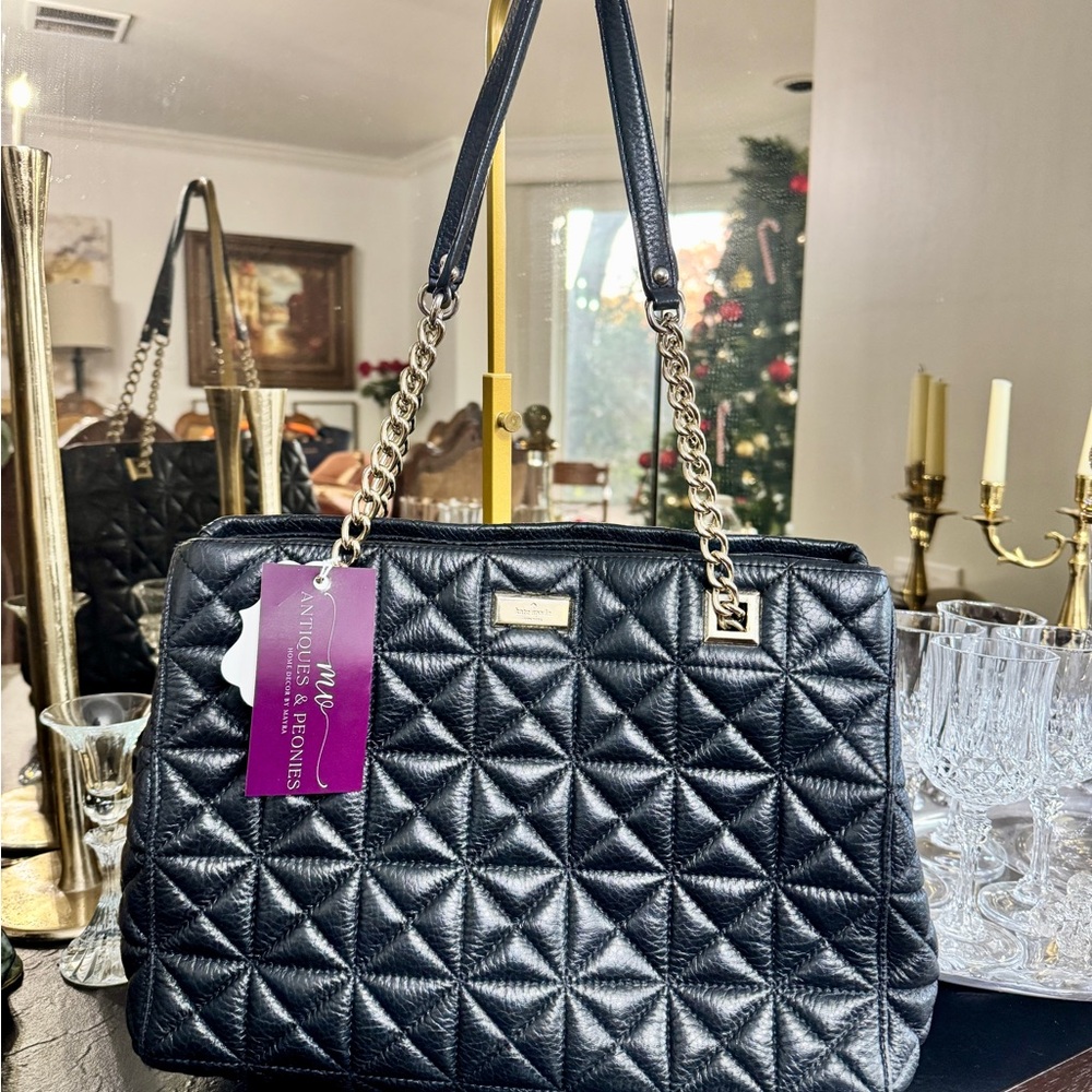 Kate Spade Black Quilted Shoulder Bag